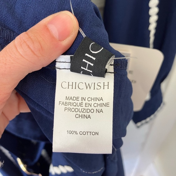 NWT Chicwish Crochet Stripe Maxi Dress - Picture 4 of 5